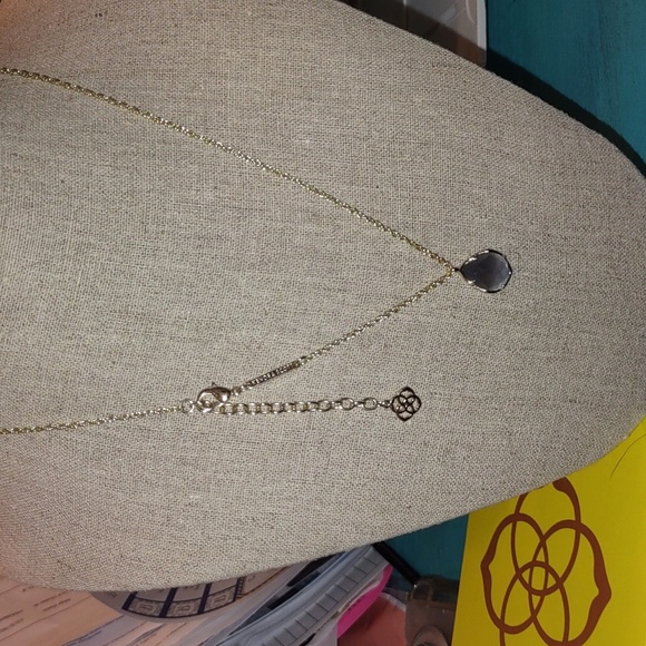 Kendra Scott Kiri Necklace Slate Gold 14K Plated - Picture 6 of 8